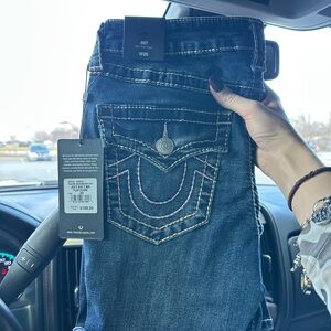 True Religion Joey Jeans with Pink and White Stitching